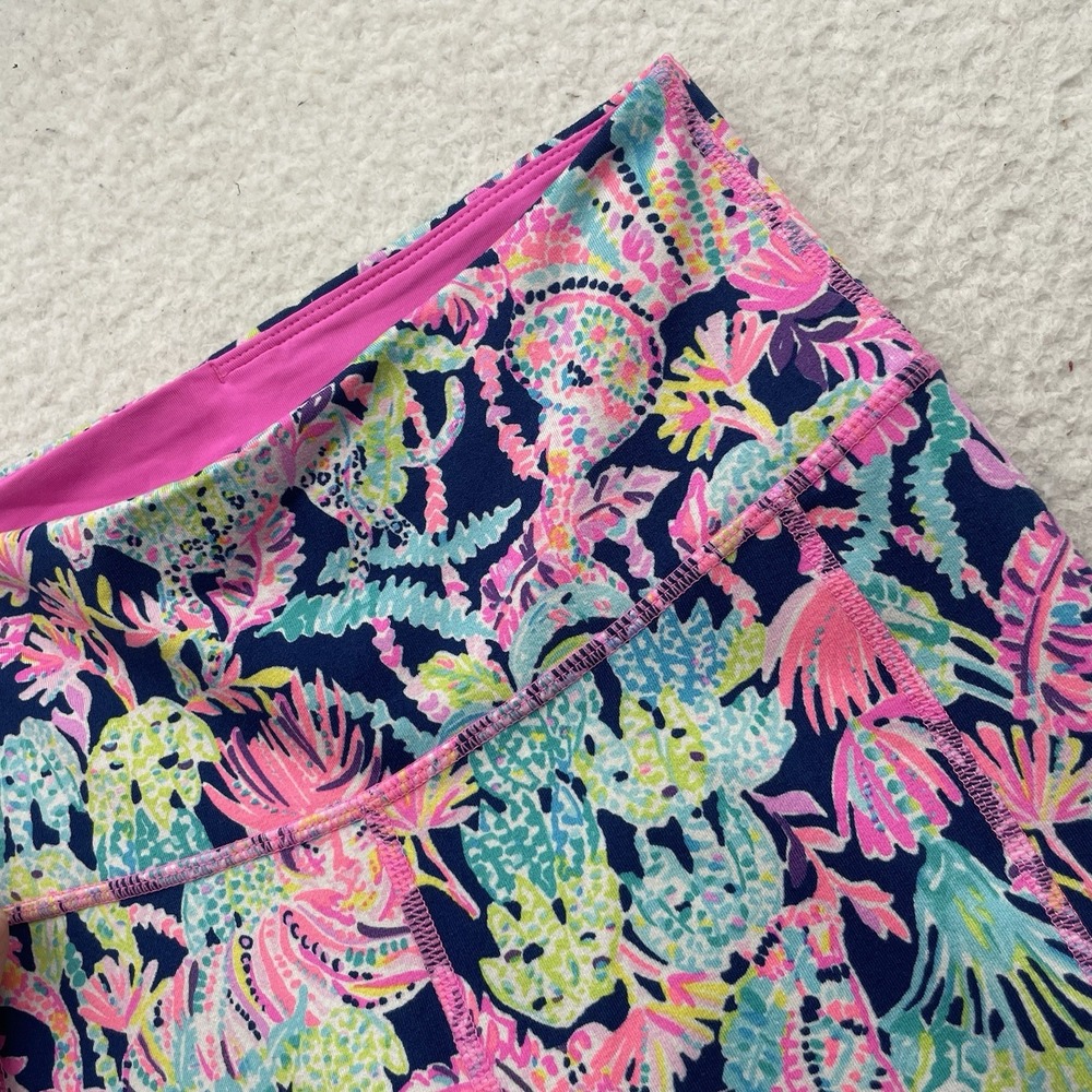 Lilly Pulitzer Leggings Womens‎ Small 21" Luxletic Weekender Cropped Tropical